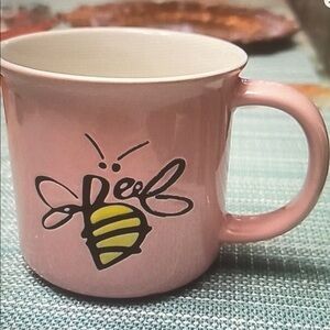 Pink Bee Design Mug
